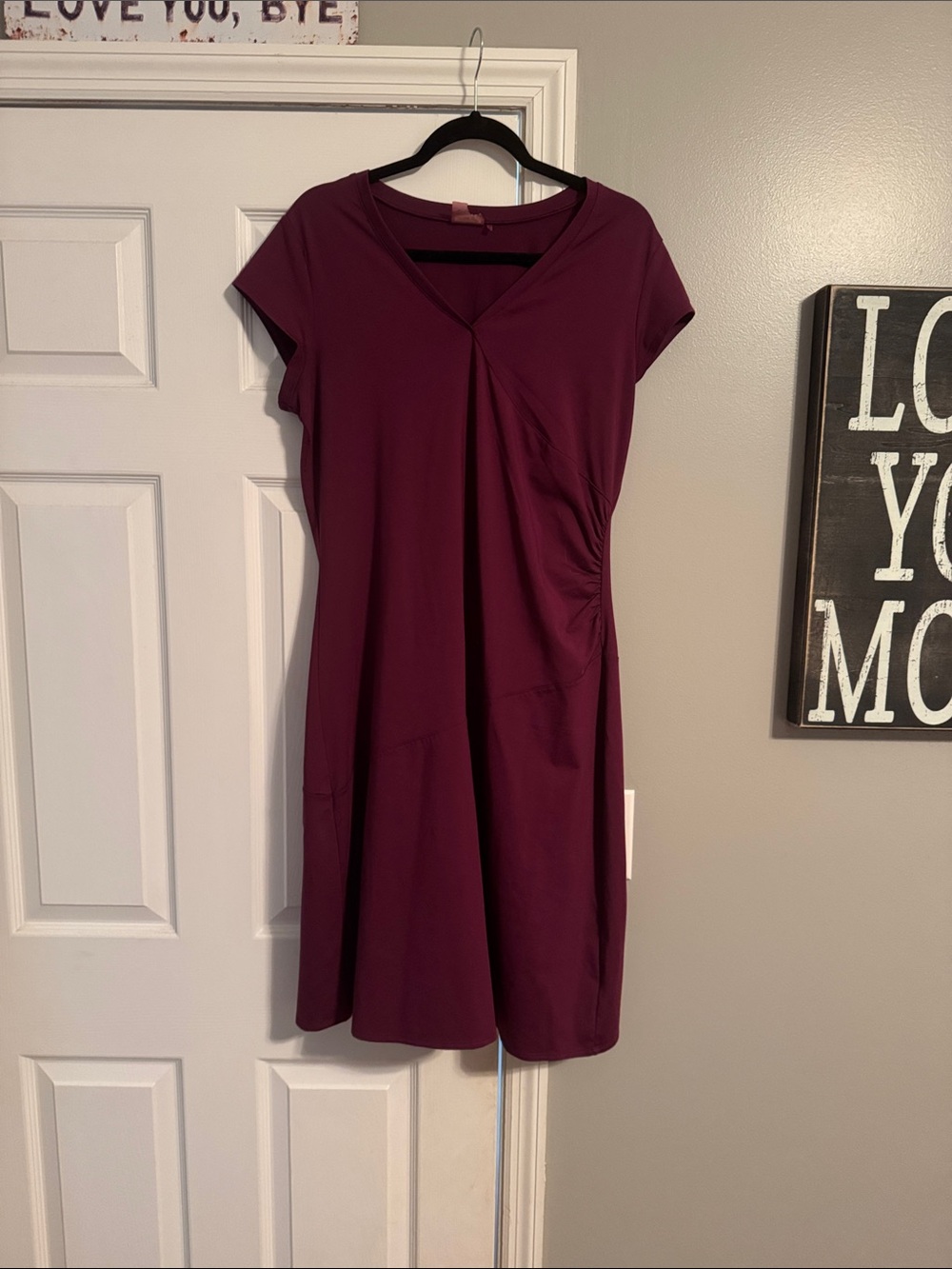 Athleta Plum V-Neck Midi Dress